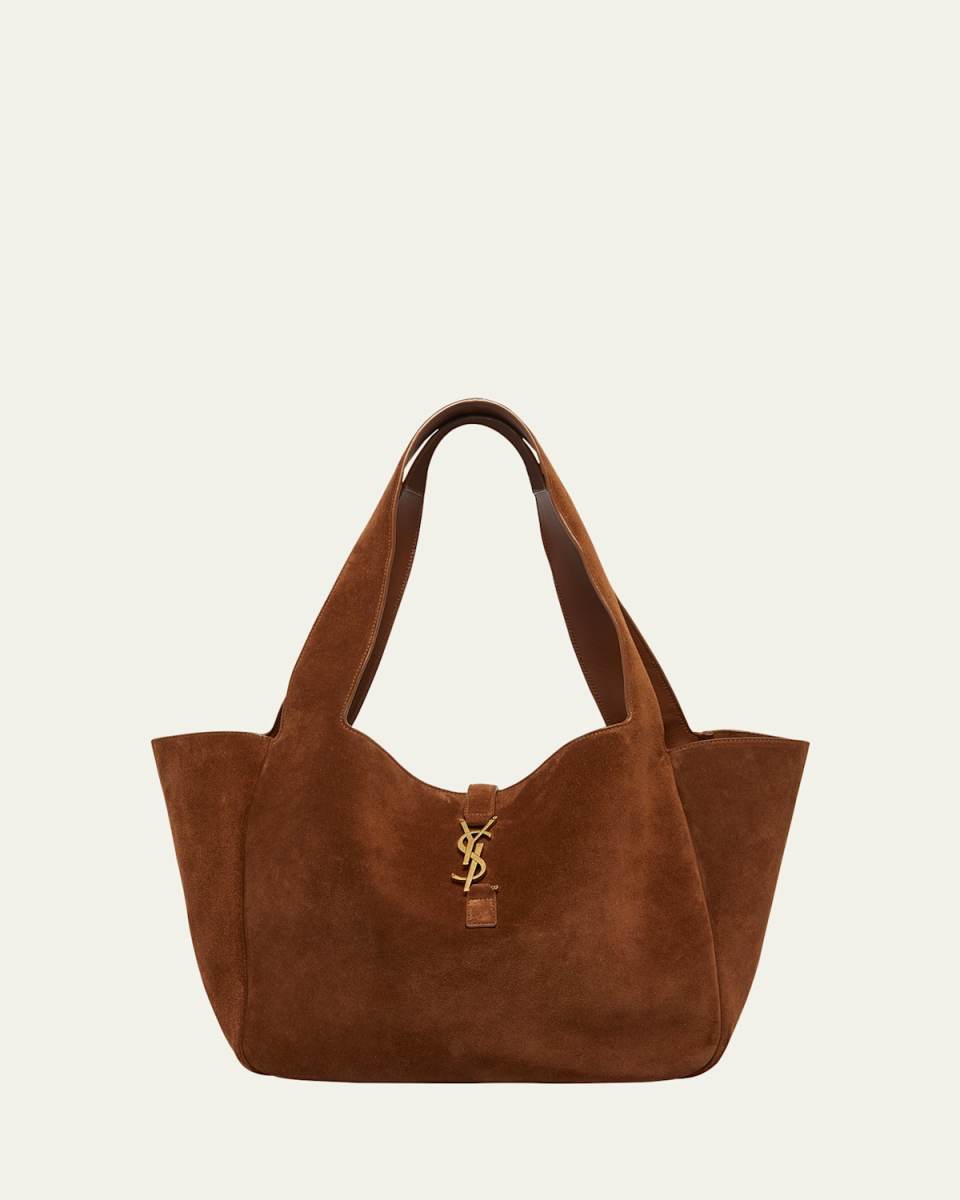 Bea YSL Cabas Tote Bag in Suede